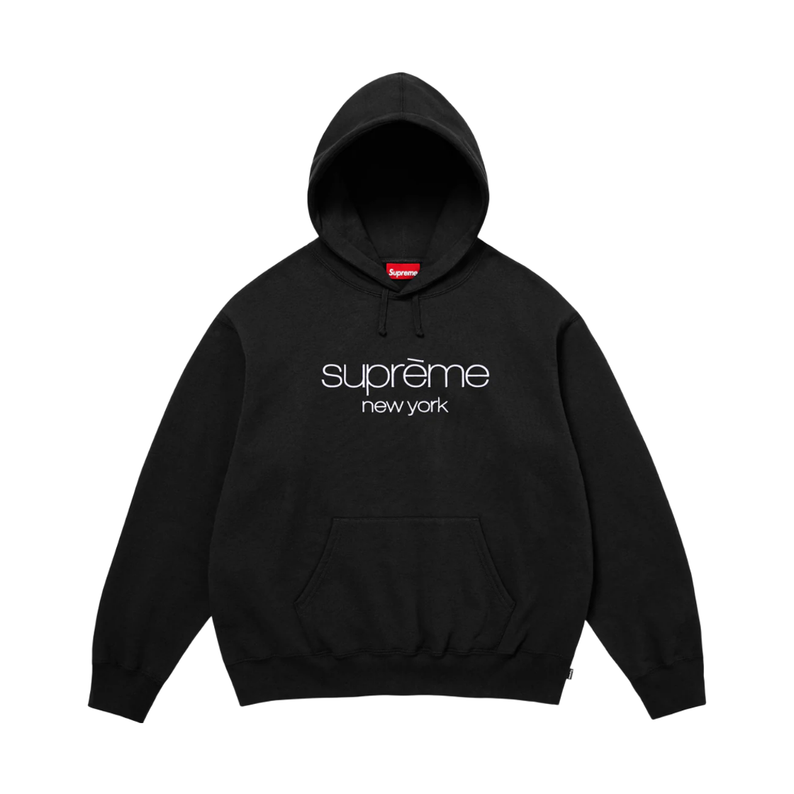 슈프림 클래식 로고 후드 스웨트셔츠 블랙 - 26SS(Supreme Classic Logo Hooded Sweatshirt Black - 26SS) - 1