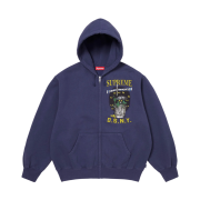 Supreme x DSNY Zip Up Hooded Sweatshirt Washed Navy - 26SS