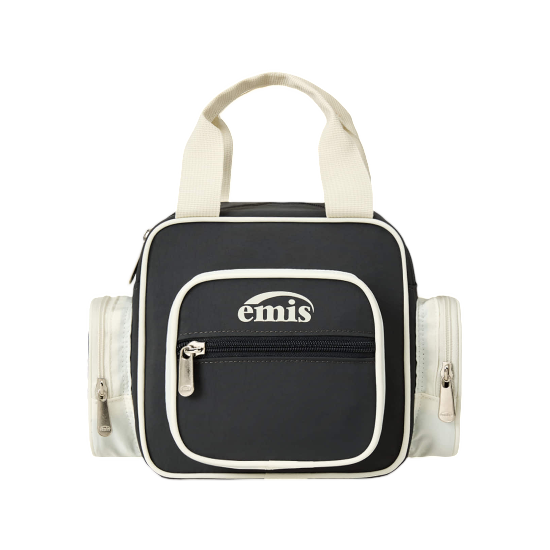 이미스 나일론 컬러 블록 토트백 차콜(Emis Nylon Color Block Tote Bag Charcoal)