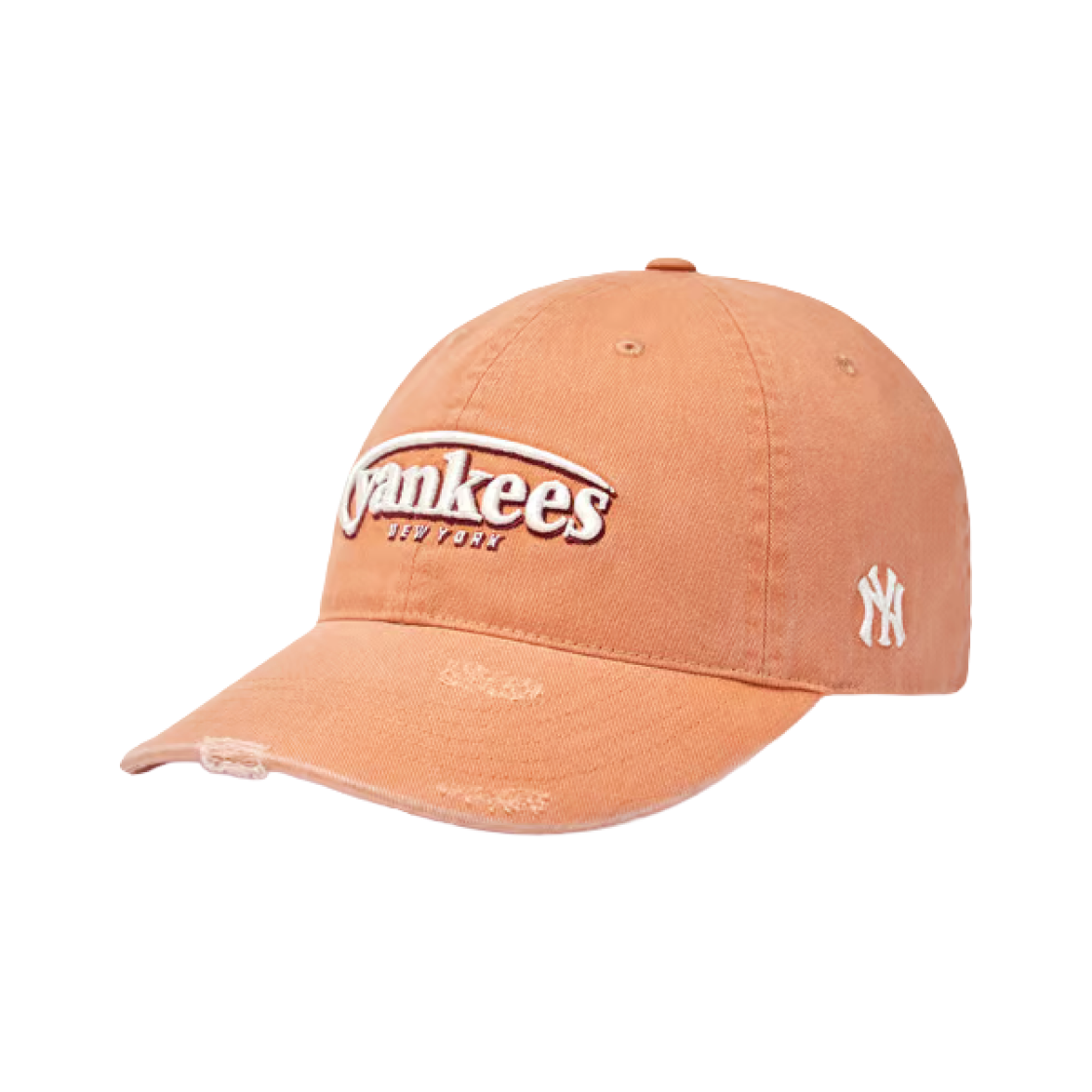 MLB 빈티지 데미지 커브 로고 언스트럭쳐 볼캡 뉴욕양키스 오렌지(MLB Vintage Damage Curve Logo Unstructured Ball Cap New York Yankees Orange)