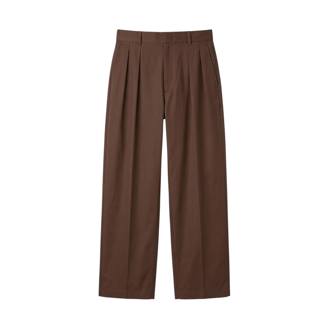 484093-37 Uniqlo U Tuck Wide Pants Brown