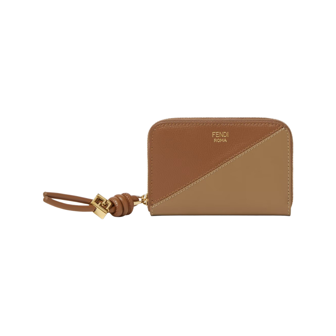 펜디 FF 다이아몬드 집 어라운드 미니 월렛 브라운(Fendi FF Diamonds Zip Around Mini Wallet Brown) - 1