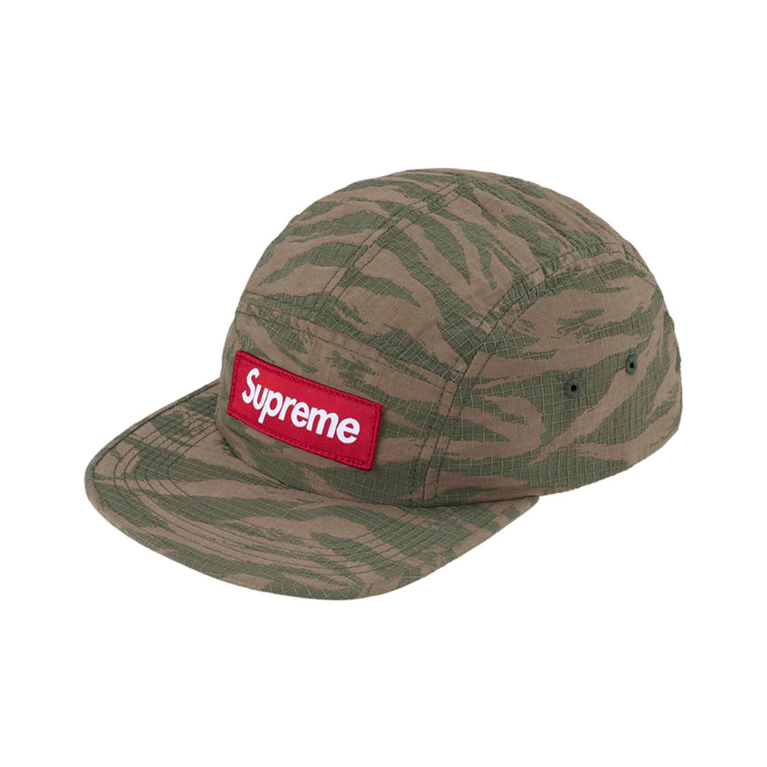 슈프림 타이거 카모 립스탑 캠프캡 올리브 - 26SS