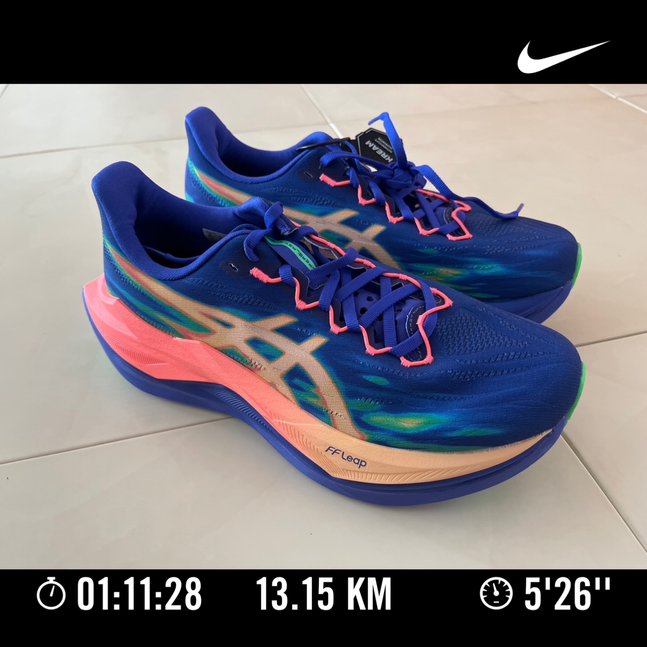 Asics Superblast 3 Cobalt Burst Light Orange 착용 스타일