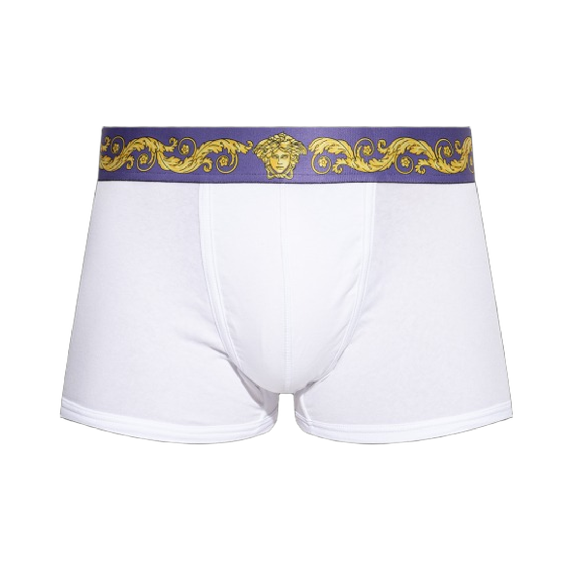 베르사체 프린티드 코튼 저지 트렁크 화이트(Versace Printed Cotton Jersey Trunks White) - 1