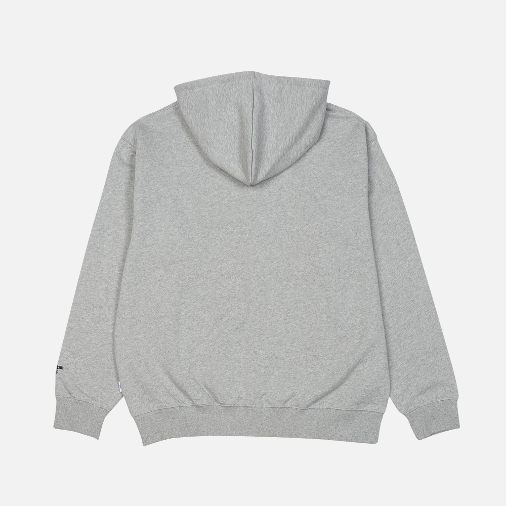 맨하탄 레코즈 로고 집업 후디 - 그레이(Manhattan Records Logo Zip Up Hoodie - Grey) - 3