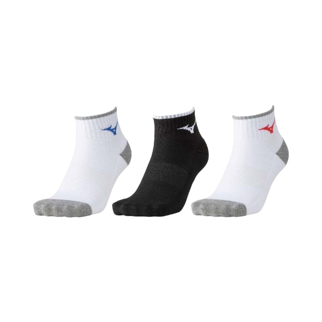 62JX6Z1099 Mizuno Tennis Short Socks Black White (3 Pack)