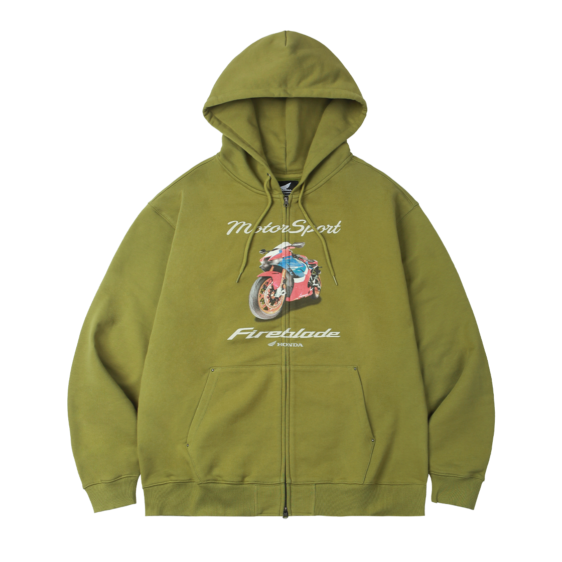 HGS1HZ303BKH Honda Motorsport Fireblade Hoodie Zip-Up Khaki