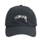 Stussy Low Profile Smooth Stock Strapback Black