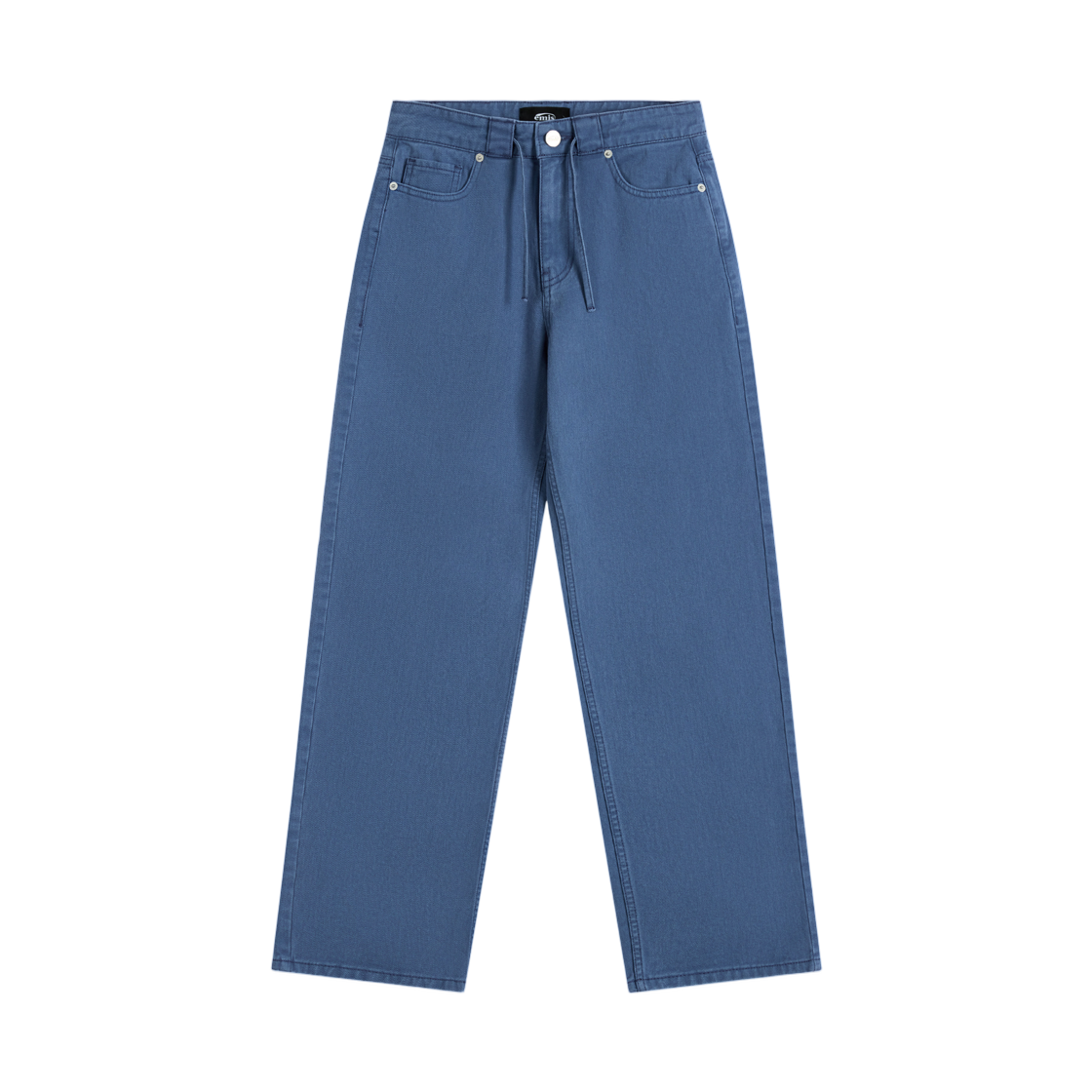 (W) 이미스 드로우스트링 코튼 진 블루((W) Emis Drawstring Cotton Jeans Blue)