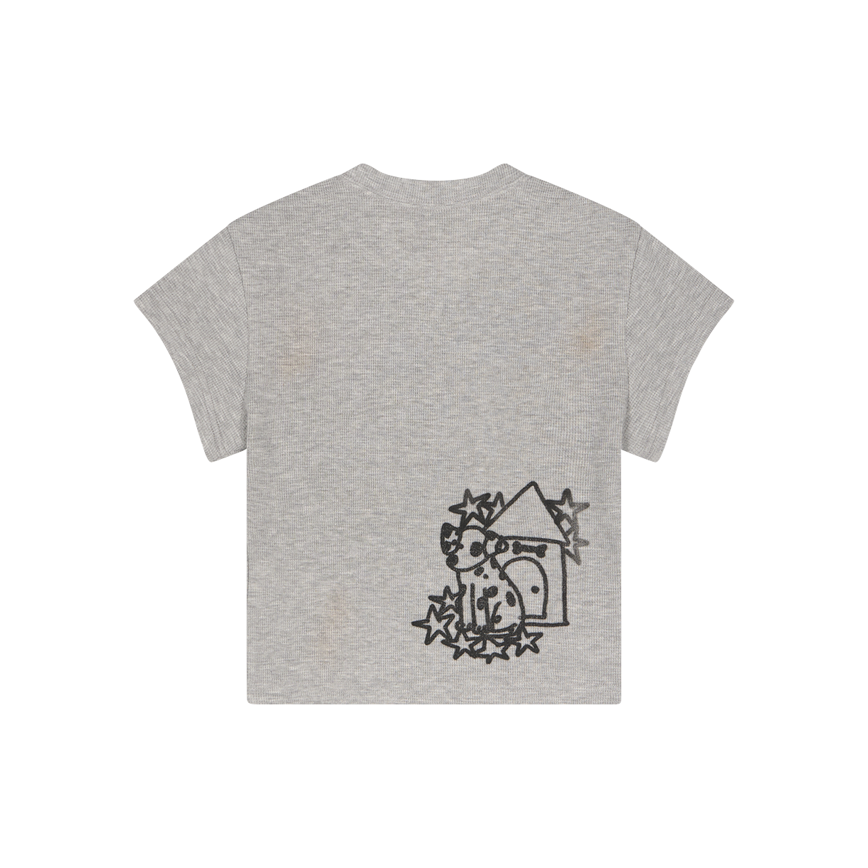 산쿠안즈 우먼 B26SSFTS0101 그래픽 숏 슬리브 그레이 - 26SS(Sankuanz Women B26SSFTS0101 Graphic Short Sleeve Grey - 26SS) - 2