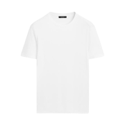 Massimo Dutti 100 Mercerised Cotton T-Shirt White