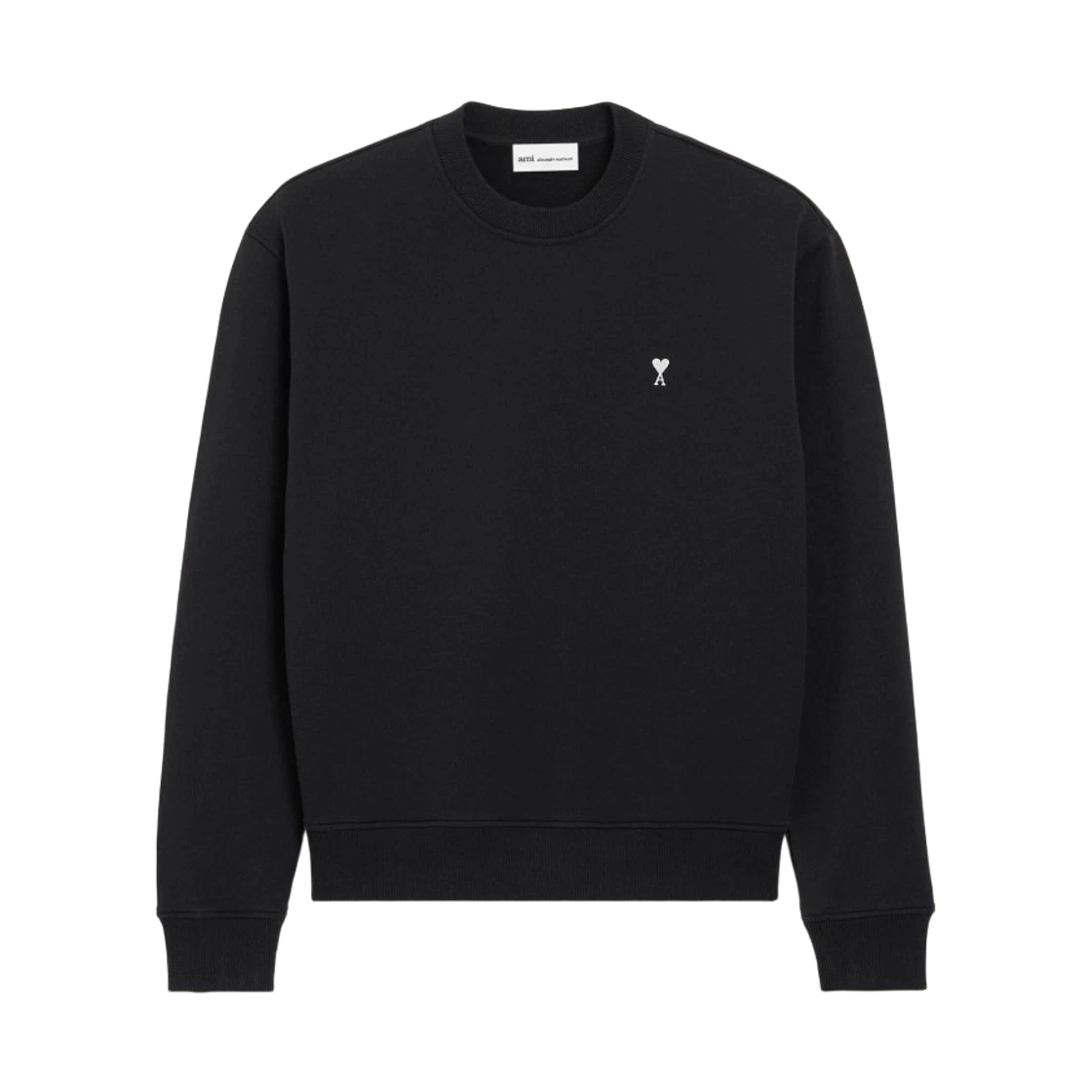 AMI AMI de Coeur Cotton Sweatshirt Black White Cream · S