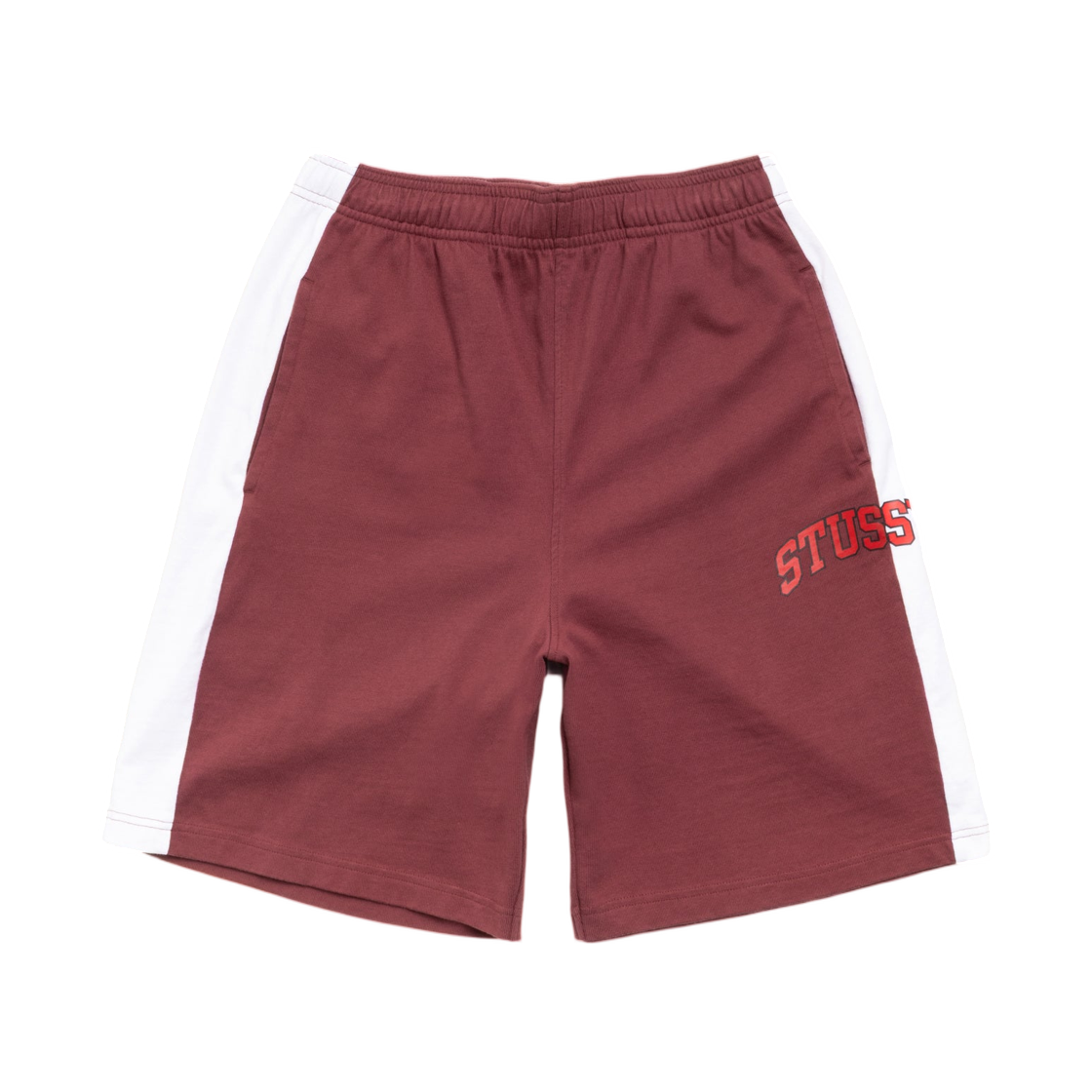 스투시 스트라이프 저지 쇼츠 버건디(Stussy Stripe Jersey Short Burgundy) - 1