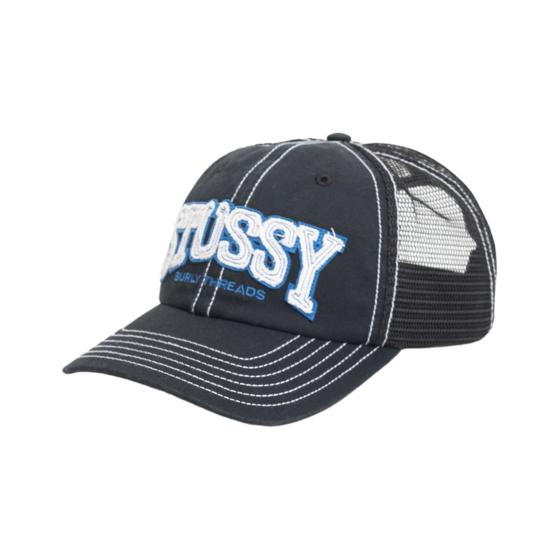 스투시 미드 뎁스 벌리 쓰레드 트러커 블랙(Stussy Mid-Depth Burly Threads Trucker Black) - 2