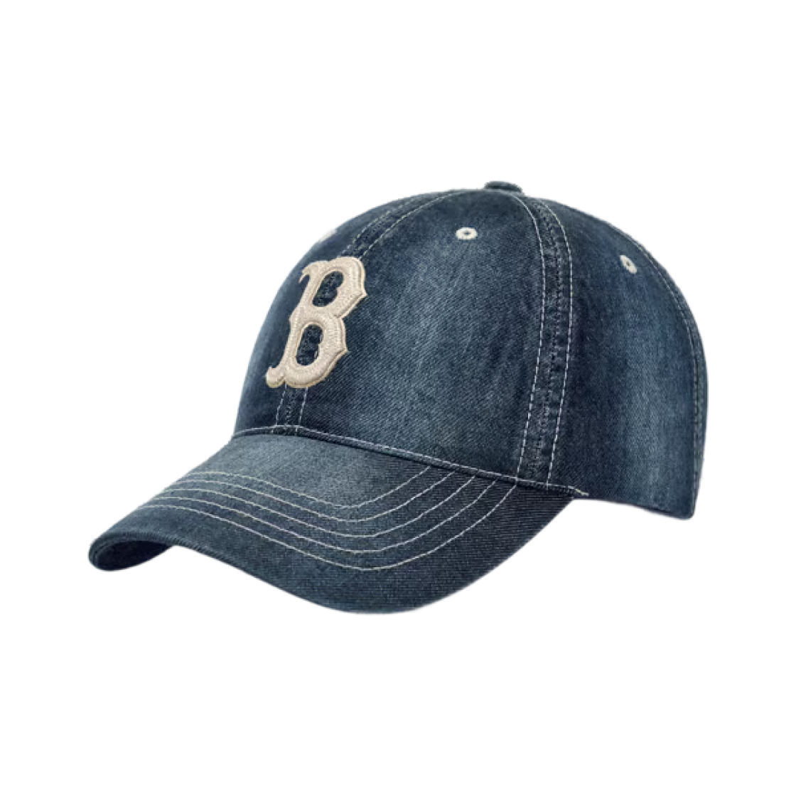 3ACPB126N-43INS MLB Basic Denim Unstructured Ball Cap Boston Red Sox Navy