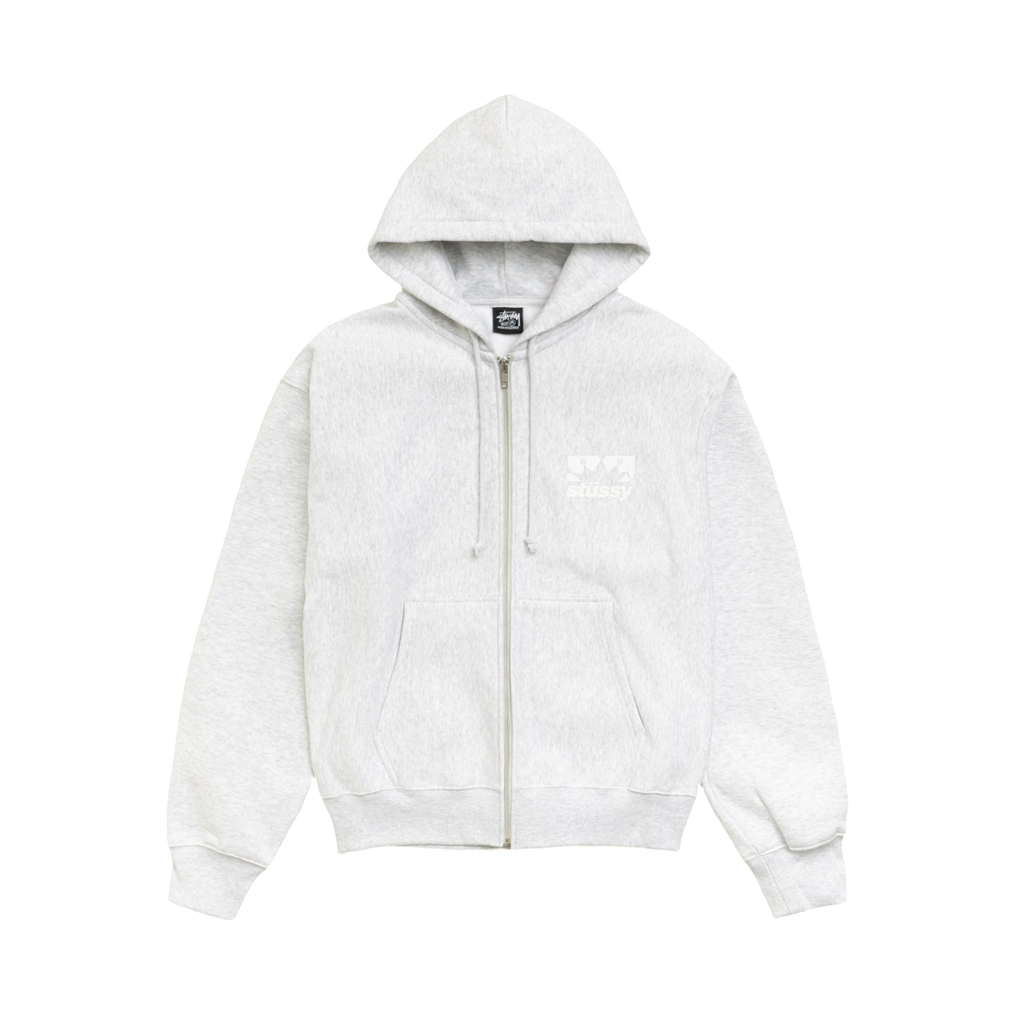 스투시 박스 크라운 집 후드 애쉬 헤더(Stussy Box Crown Zip Hoodie Ash Heather) - 2