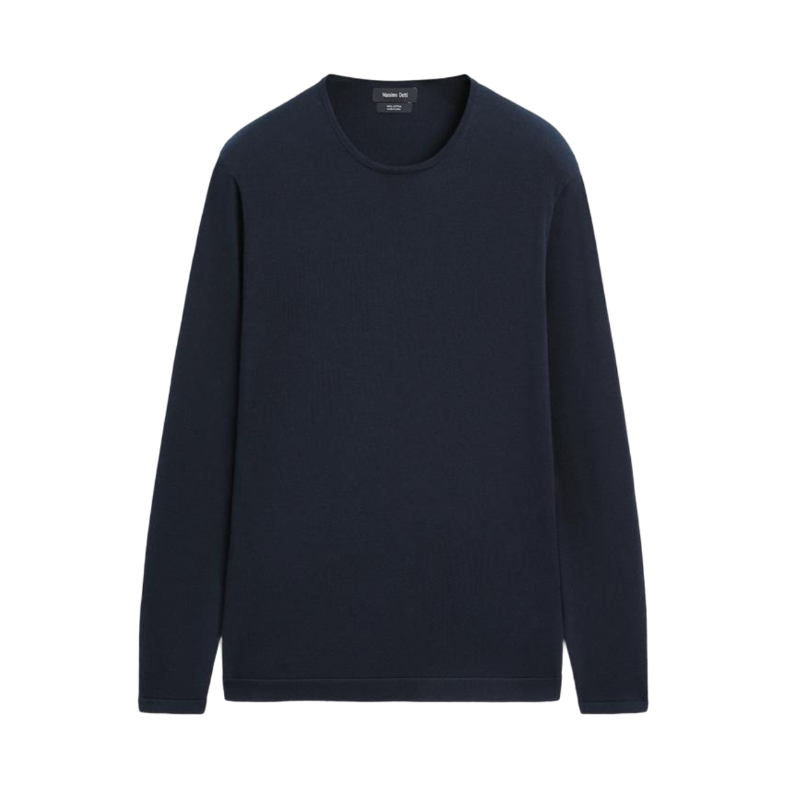마시모두띠 코튼 라운드넥 니트 스웨터 네이비 블루(Massimo Dutti Cotton Knit Crew Neck Sweater Navy Blue)