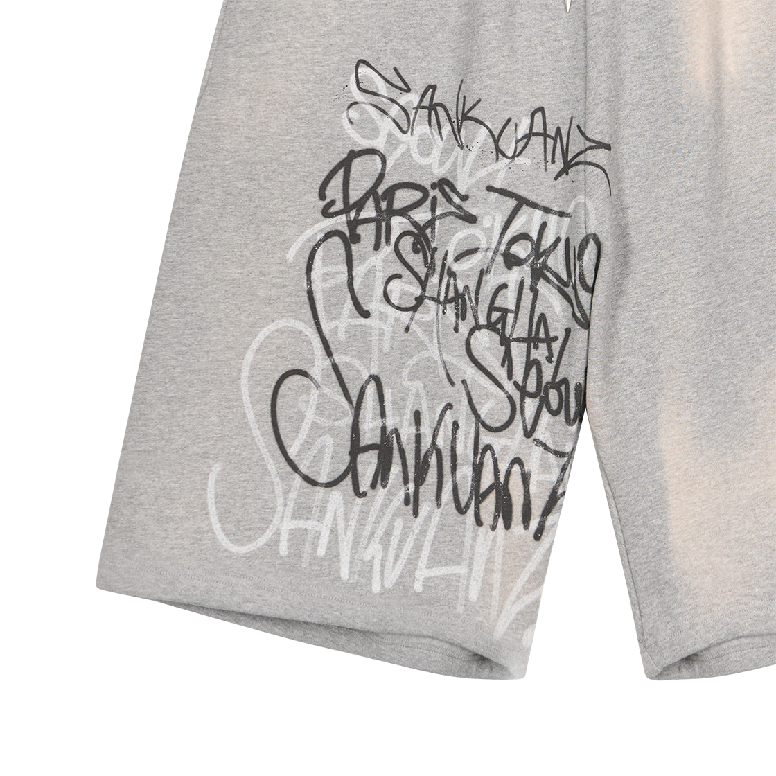 산쿠안즈 S25SSUSH0212 그래픽 쇼츠 그레이 - 26SS(Sankuanz S25SSUSH0212 Graphic Shorts Grey - 26SS) - 6