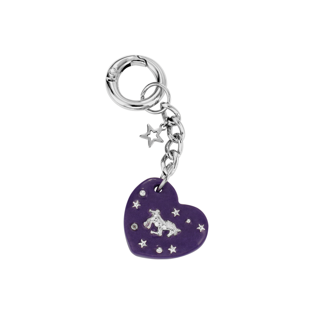 26SSJKRGUAPUFF Nff Guardian Heart Keyring Purple