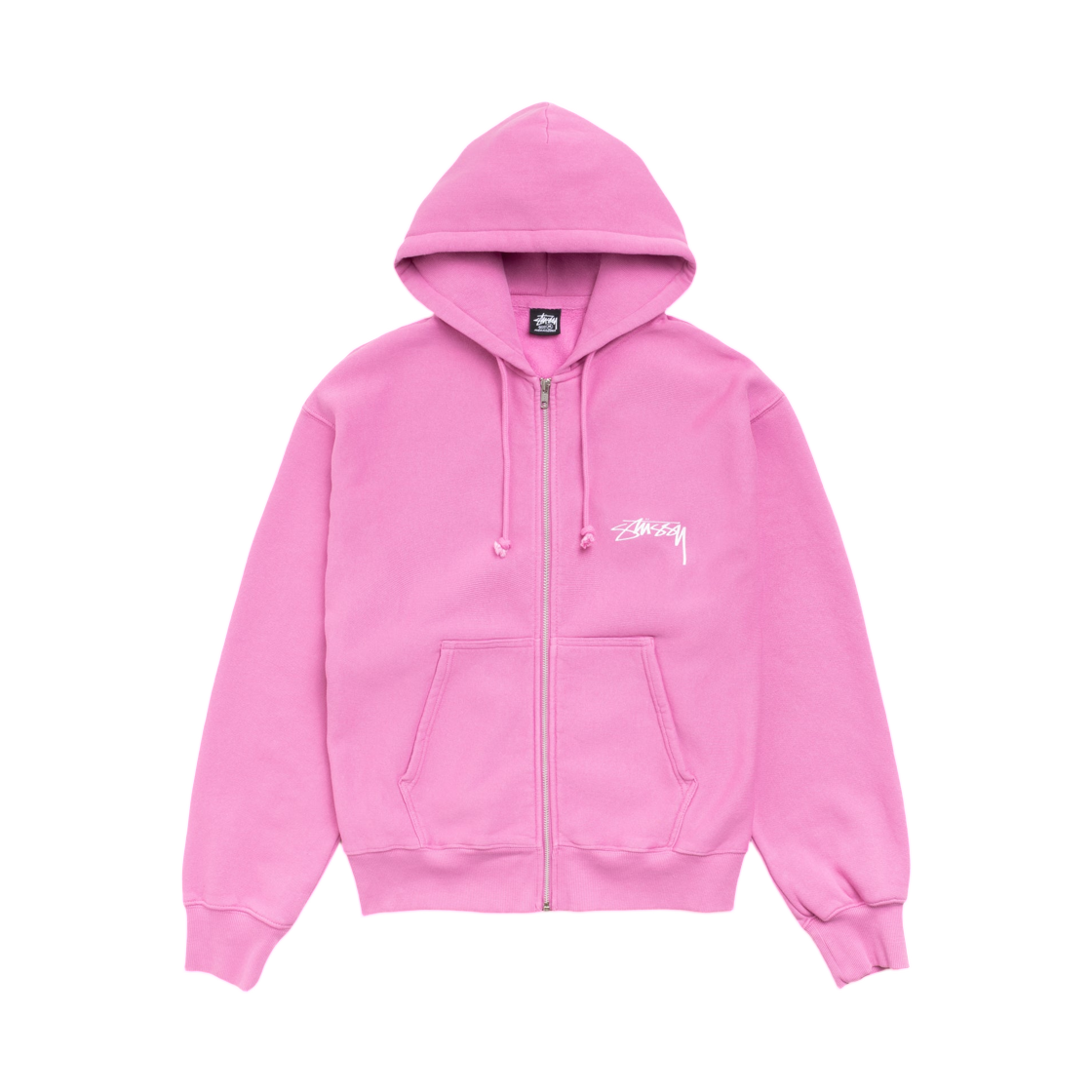 스투시 스케이트 스택 집 후드 피그먼트 다이드 핑크(Stussy Skate Stack Zip Hoodie Pigment Dyed Pink) - 2