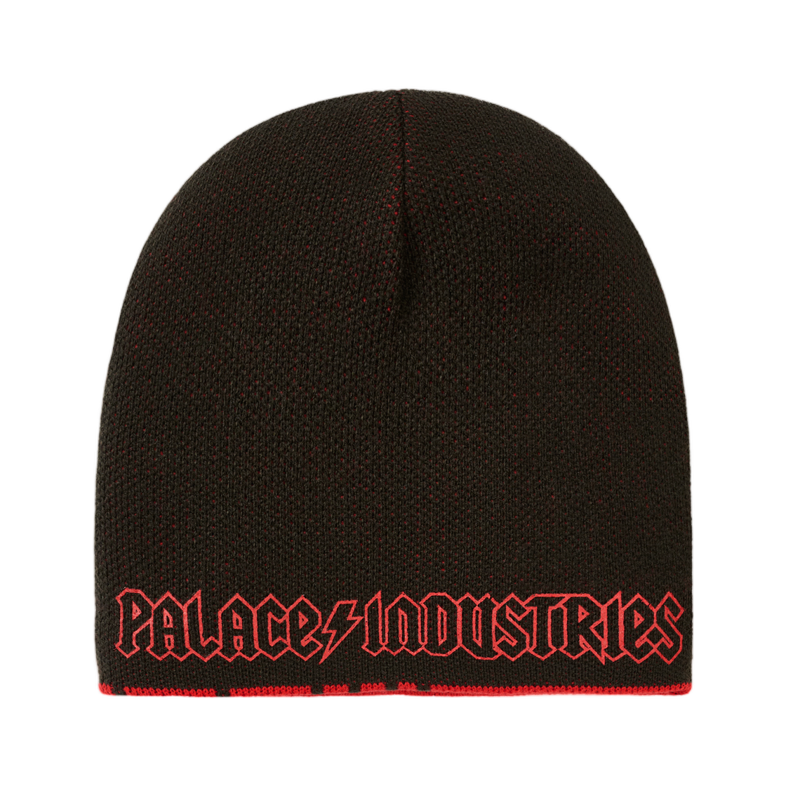 팔라스 x 월드 인더스트리 리버소 나인 커프 비니 블랙 레드 - 26SS(Palace x World Industries Reverso Nein Cuff Beanie Black Red - 26SS) - 4