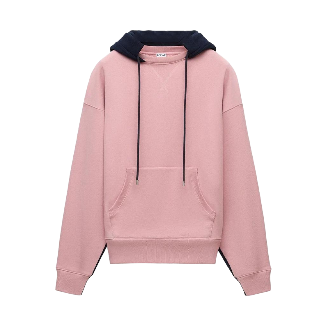 로에베 코튼 릴렉스드 핏 후드 블랙 핑크(Loewe Cotton Relaxed Fit Hoodie Black Pink)