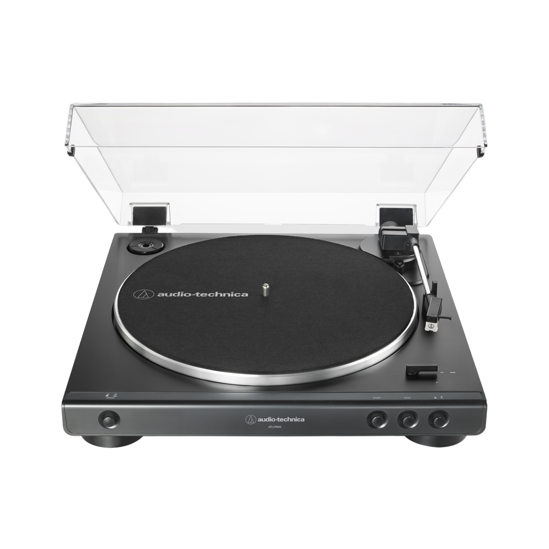 오디오테크니카 AT-LP60X 자동 벨트 드라이브 턴테이블 블랙(Audio-Technica AT-LP60X Fully Automatic Belt-Drive Turntable Black)