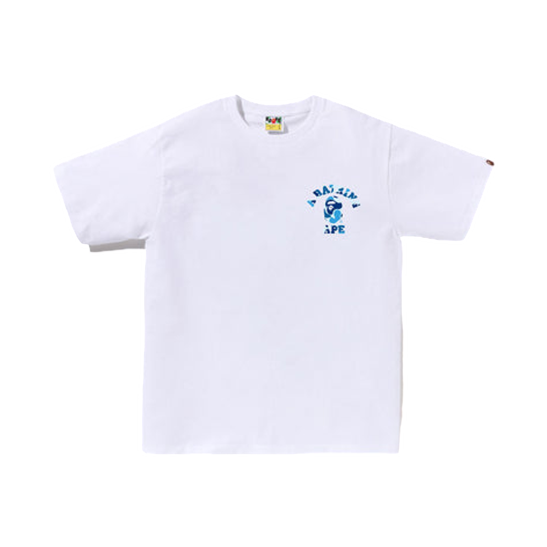 - BAPE ABC Camo College Ats T-Shirt White Blue