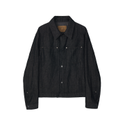 CHOWOO Linen Engineered Jacket Black