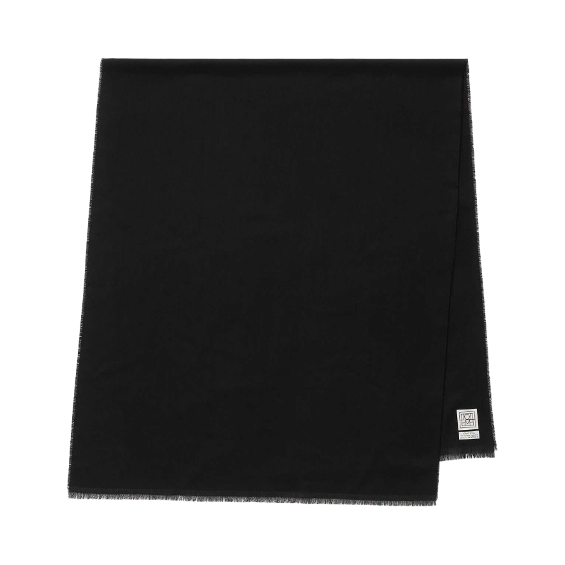 (W) 토템 라이트 울 스카프 블랙((W) Toteme Light Wool Scarf Black) - 1
