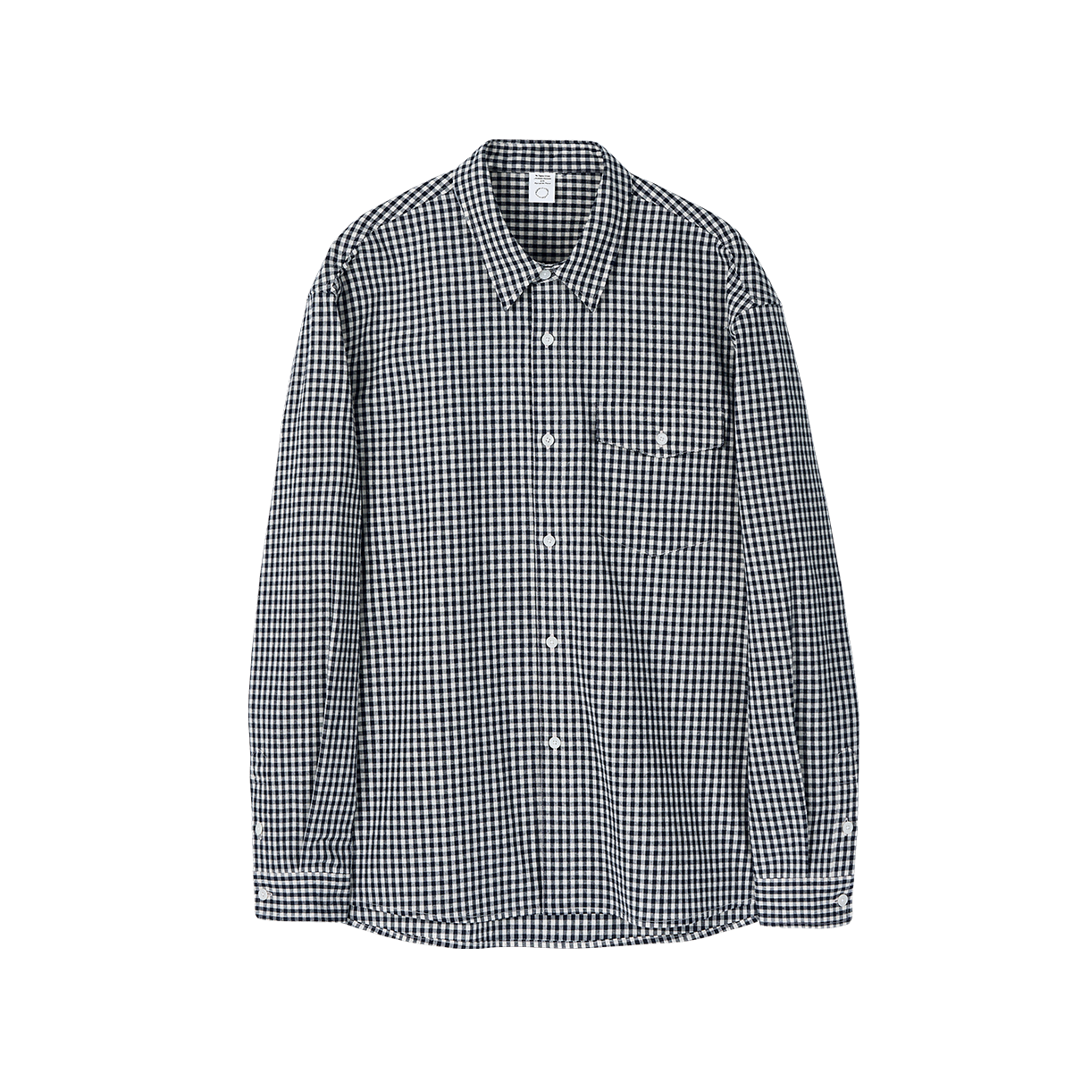 조우 원 포켓 레귤러 체크 셔츠 네이비(CHOWOO One Pocket Regular Check Shirt Navy)