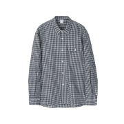 CHOWOO One Pocket Regular Check Shirt Navy