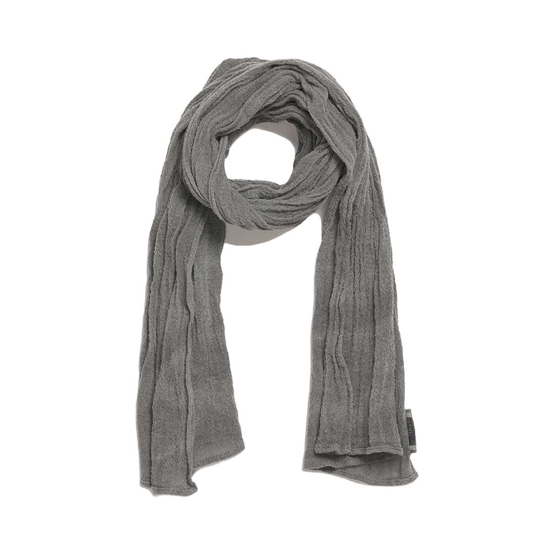 선데이세레머니 로우 내추럴 스카프 - 차콜 다이드(Sunday Ceremony Raw Natural Scarf - Charcoal Dyed) - 2