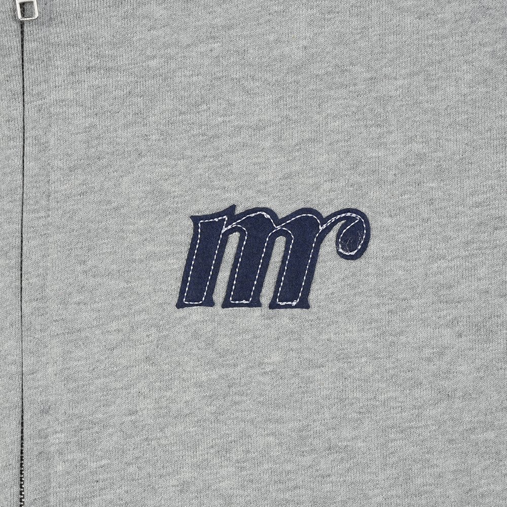 맨하탄 레코즈 로고 집업 후디 - 그레이(Manhattan Records Logo Zip Up Hoodie - Grey) - 4