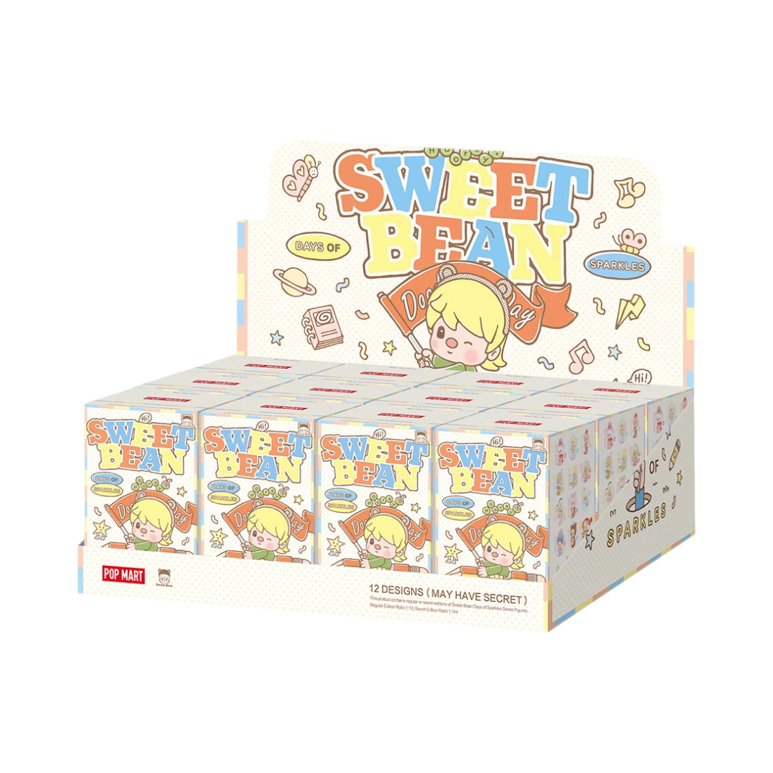 - Pop Mart Sweet Bean Days Of Sparkles Series Figures Sealed Case (12 Blind Boxes)
