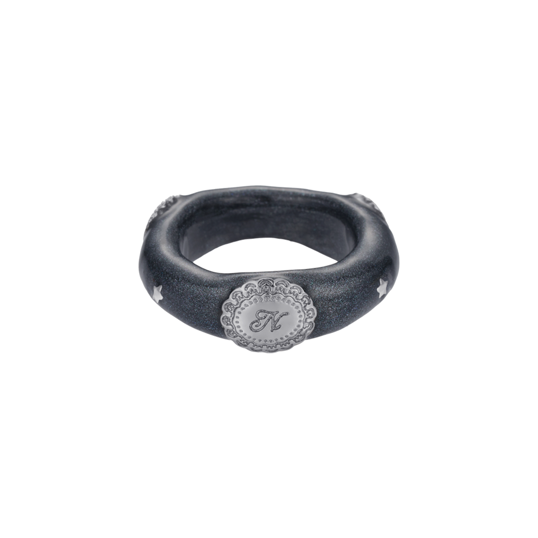 26SSJRGANTBKFF Nff Antheia Ring Pearl Black