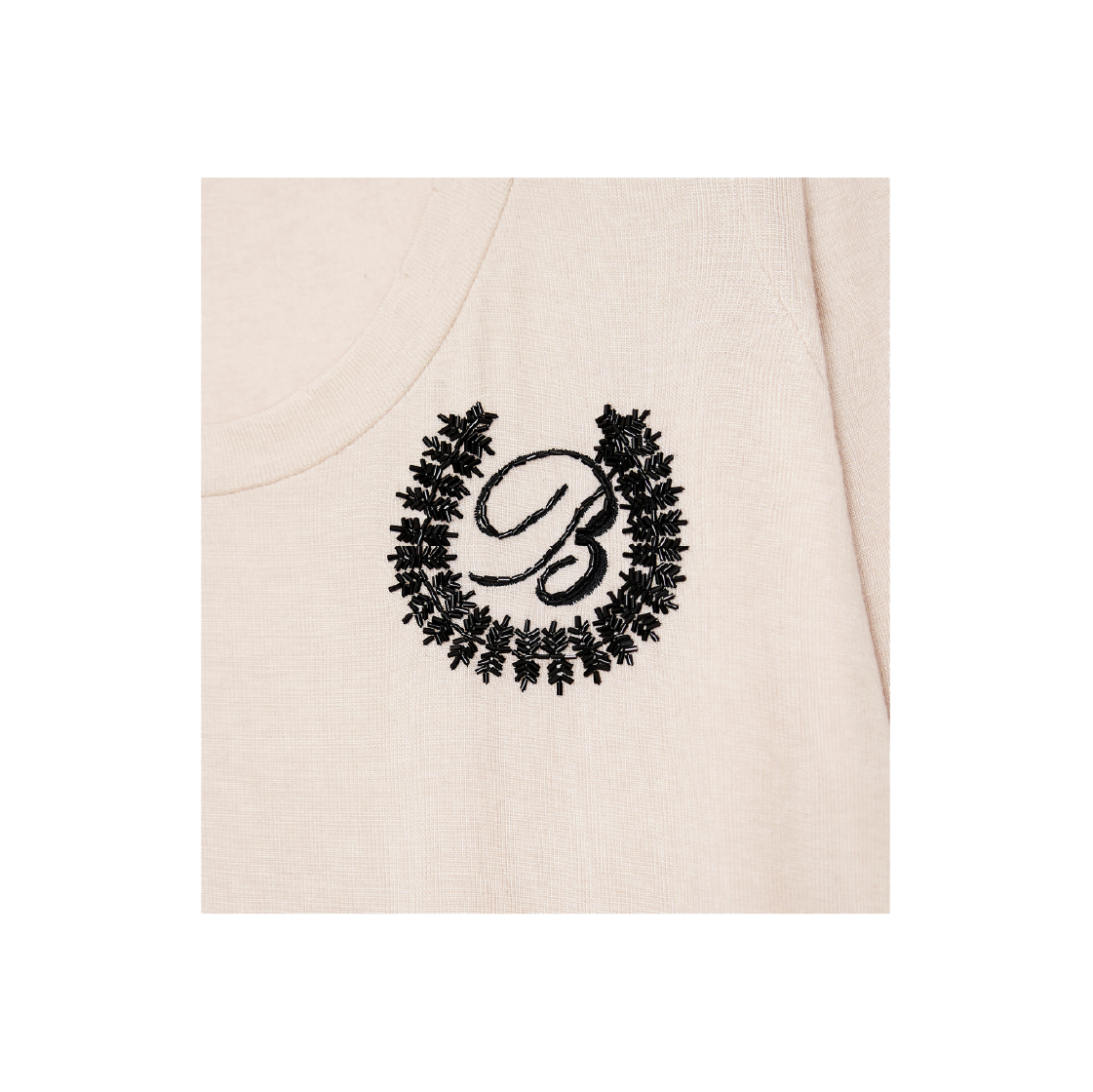 본네 비디드 플런지 넥 탑 베이지(Bonnae Beaded Plunge Neck Top Beige) - 3