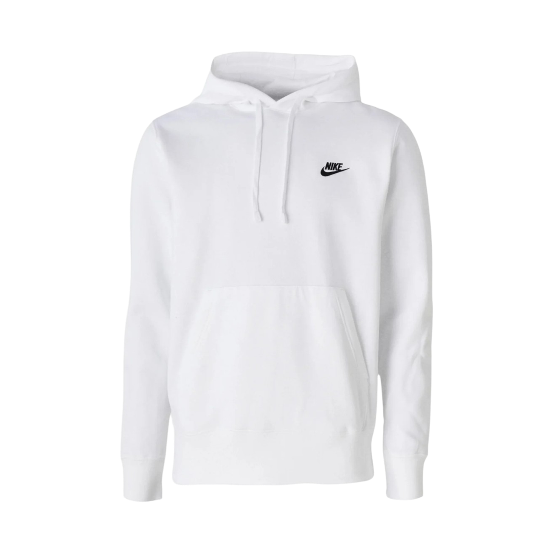 FN3860-100 Nike Club Pullover Fleece Hoodie White Black - Asia