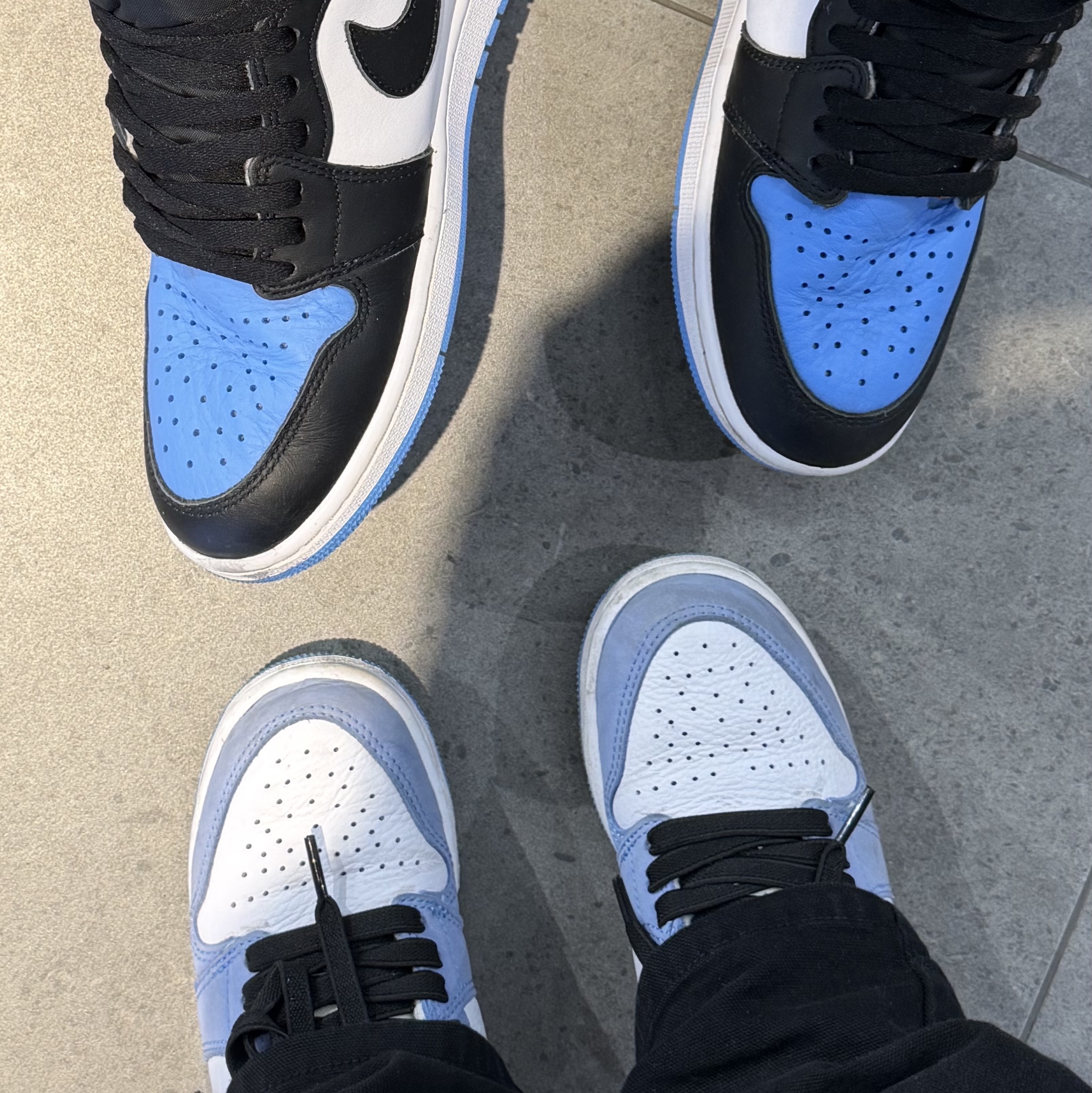 Jordan 1 Retro High OG University Blue, (GS) Jordan 1 Retro High OG University Blue 착용 스타일