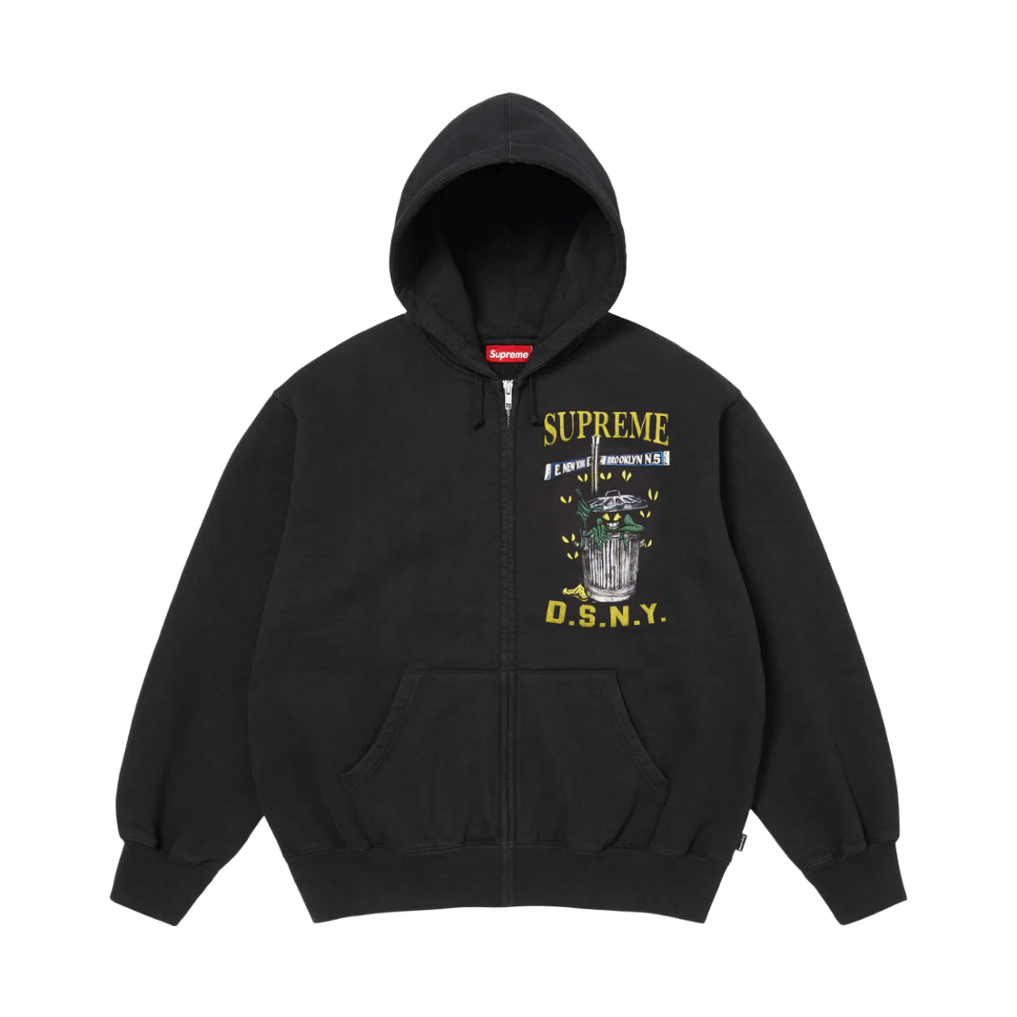 슈프림 x DSNY 집업 후드 스웨트셔츠 블랙 - 26SS(Supreme x DSNY Zip Up Hooded Sweatshirt Black - 26SS)
