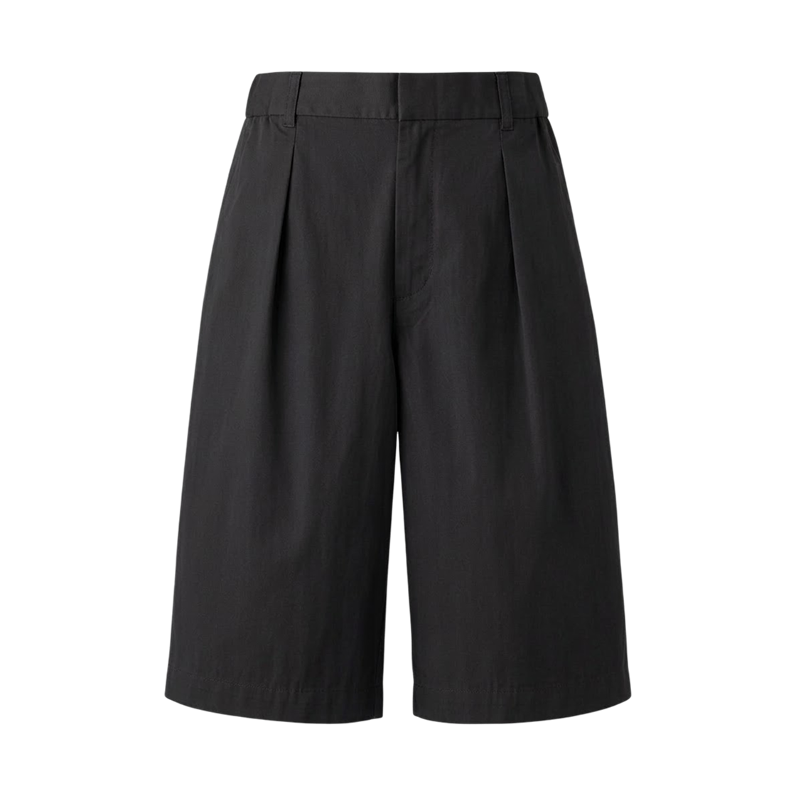 유니클로 U 턱 와이드 숏 팬츠 블랙(Uniqlo U Tuck Wide Short Pants Black) - 1