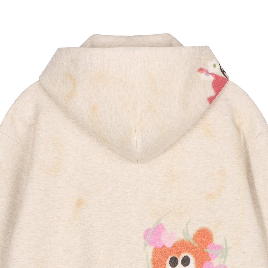 산쿠안즈 B26SSUTZ0101 그래픽 집업 후디 베이지 - 26SS(Sankuanz B26SSUTZ0101 Graphic Zip Up Hoodie Beige - 26SS) - 4