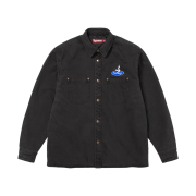 Supreme Quilted Lined Denim Snap Shirt Washed Black - 26SS
