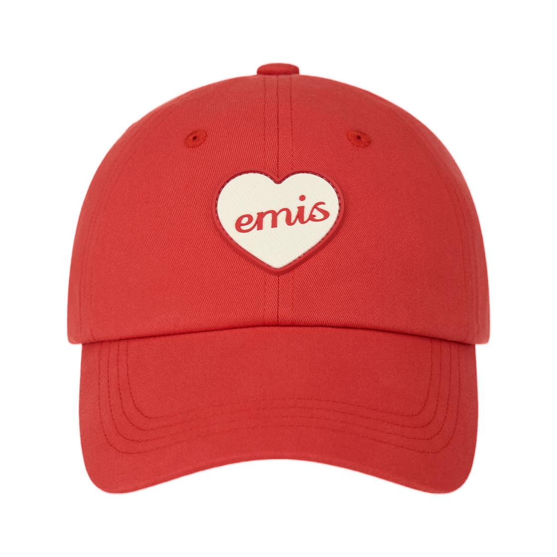이미스 하트 러버 패치 볼 캡 레드(Emis Heart Rubber Patch Ball Cap Red) - 1