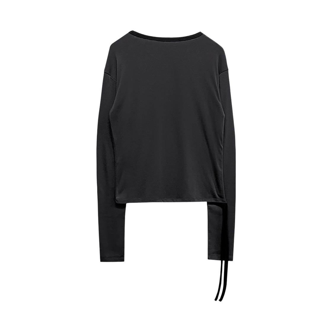 랜 아카이브 0104 사이드 오픈 스트랩 롱슬리브 - 차콜(LAN ARCHIVE 0104 Side Open Strap Long Sleeve - Charcoal) - 2