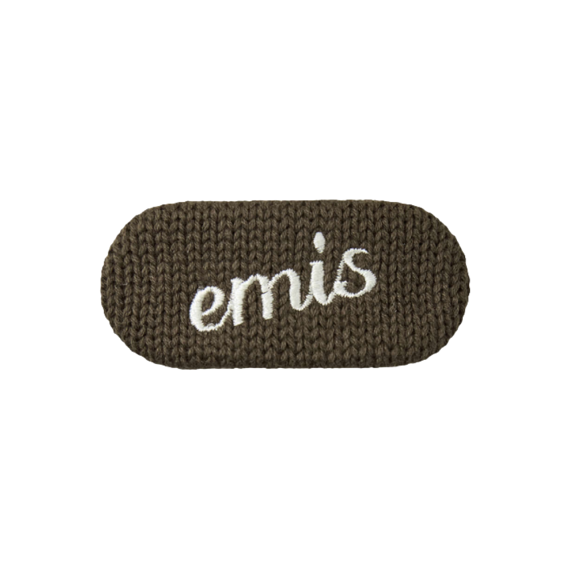 - Emis Heart Logo Knit Hairpin Brown