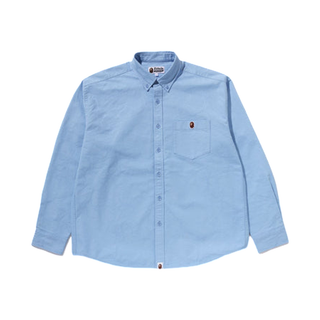 - BAPE One Point Line Camo Jacquard Oxford Ls Shirt Blue