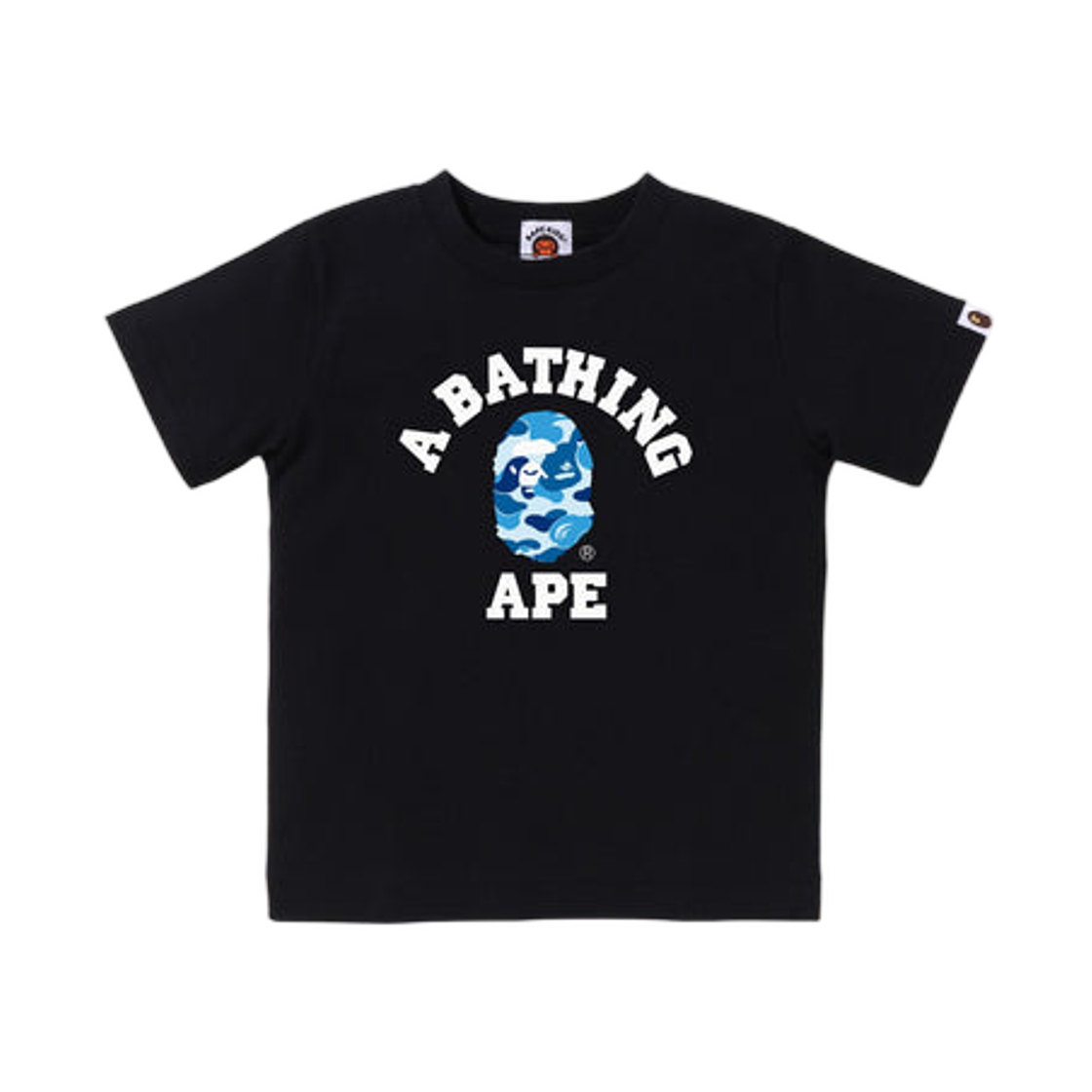 - (Kids) BAPE ABC Camo College T-Shirt Black Blue