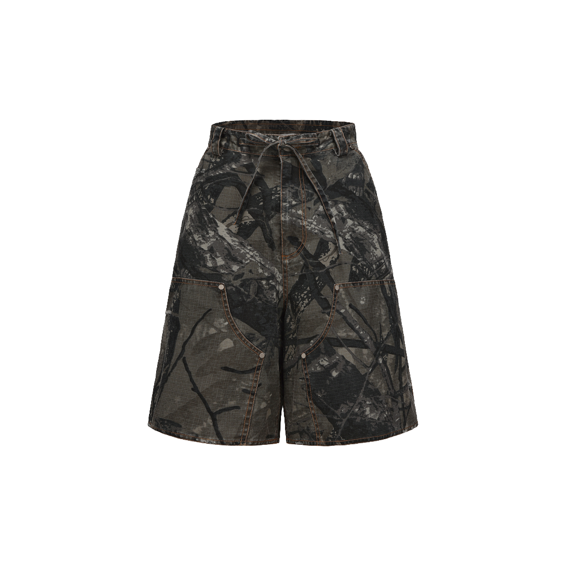 KW6BPASGO12GN Markgong Women Camo Cargo Shorts Camo - 26SS
